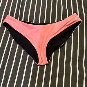 Fabletics Pink And Black Universal Bikini Bottoms